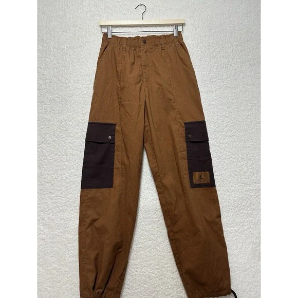 Nike Pants Womens XS Brown Air Jordan Essential Utility Cargo Loose Fit Joggers - Picture 6 of 16